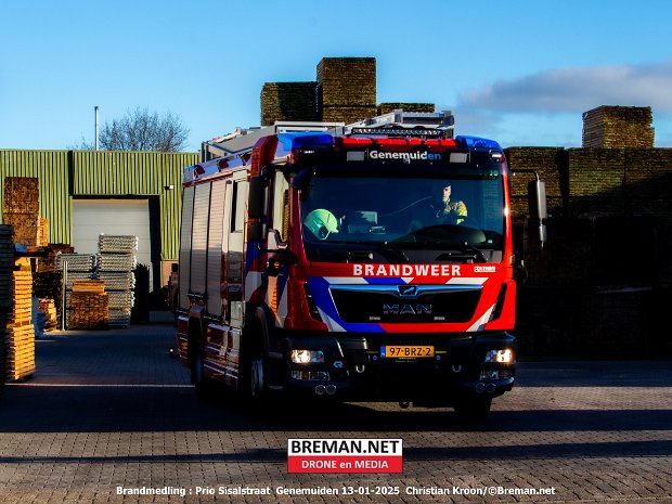 Brandmelding Prio 1 Schoorsteenbrand Sisalstraat Genemuiden