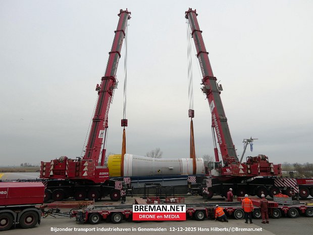 Bijzonder transport industriehaven in Genemuiden