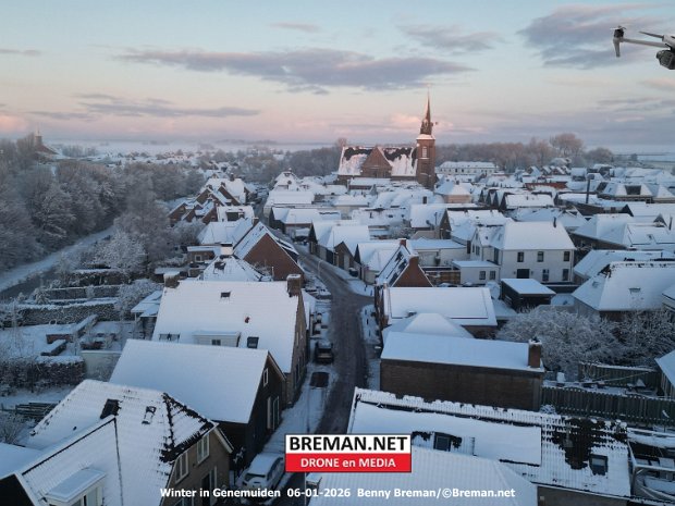 Winterse drone plaatjes in Genemuiden
