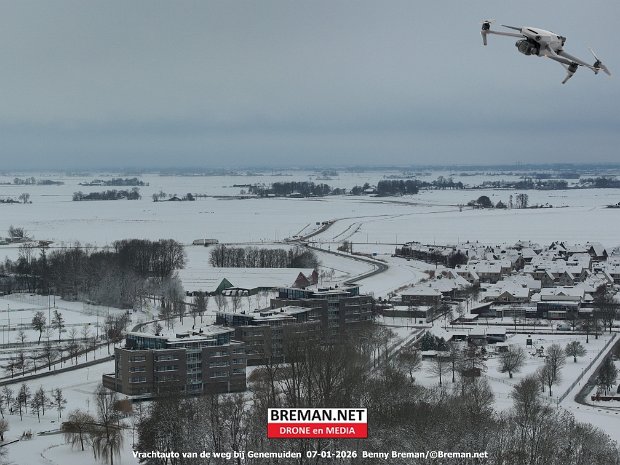 Winterse drone beelden van Genemuiden