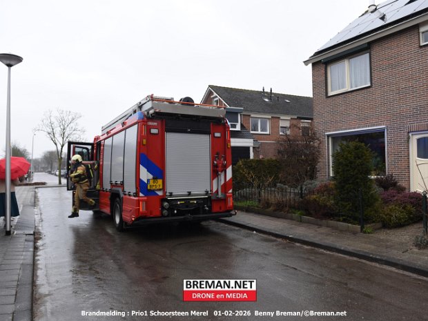 Brandmelding Prio 1 Schoorsteenbrand Merel Genemuiden